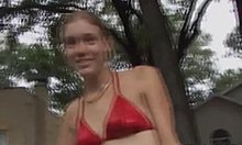 Erstaunliche Szenen brutalen Sex mit kurvigen blonden Teenager