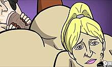 Tegneserieporno viser fru Keagan bundet og drillet mens hendes datter og venner bliver kneppet af en stor sort pik